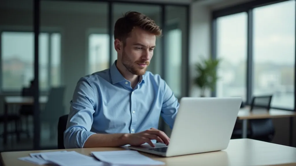 Person reviewing security certificates and encryption protocols on computer